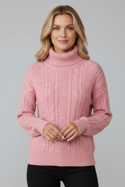 Elisabete | Camisola de Malha Tricô Mulher Gola com Zíper