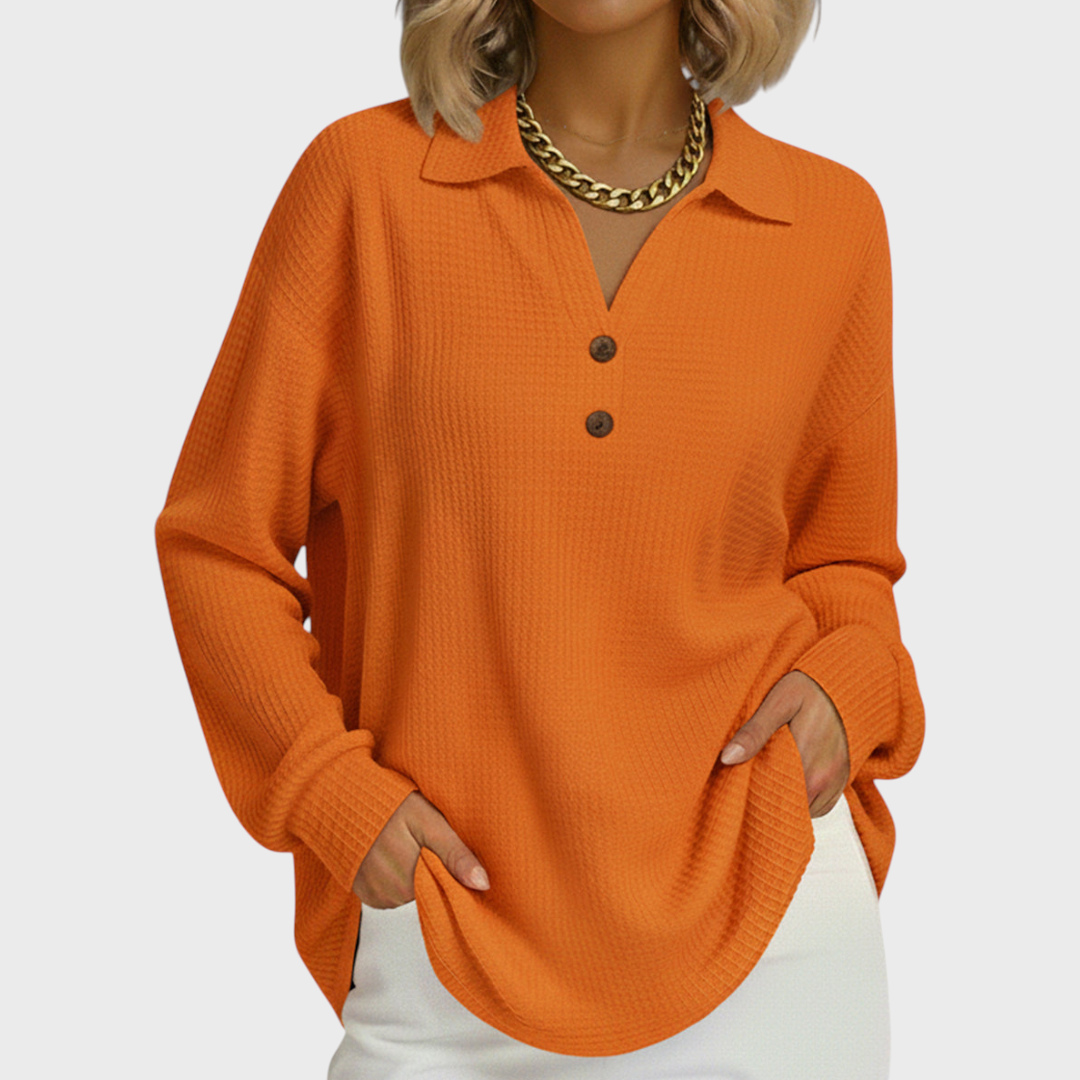 Eva | Sweatshirt Mulher Estampado Natalino Manga Longa Waffle