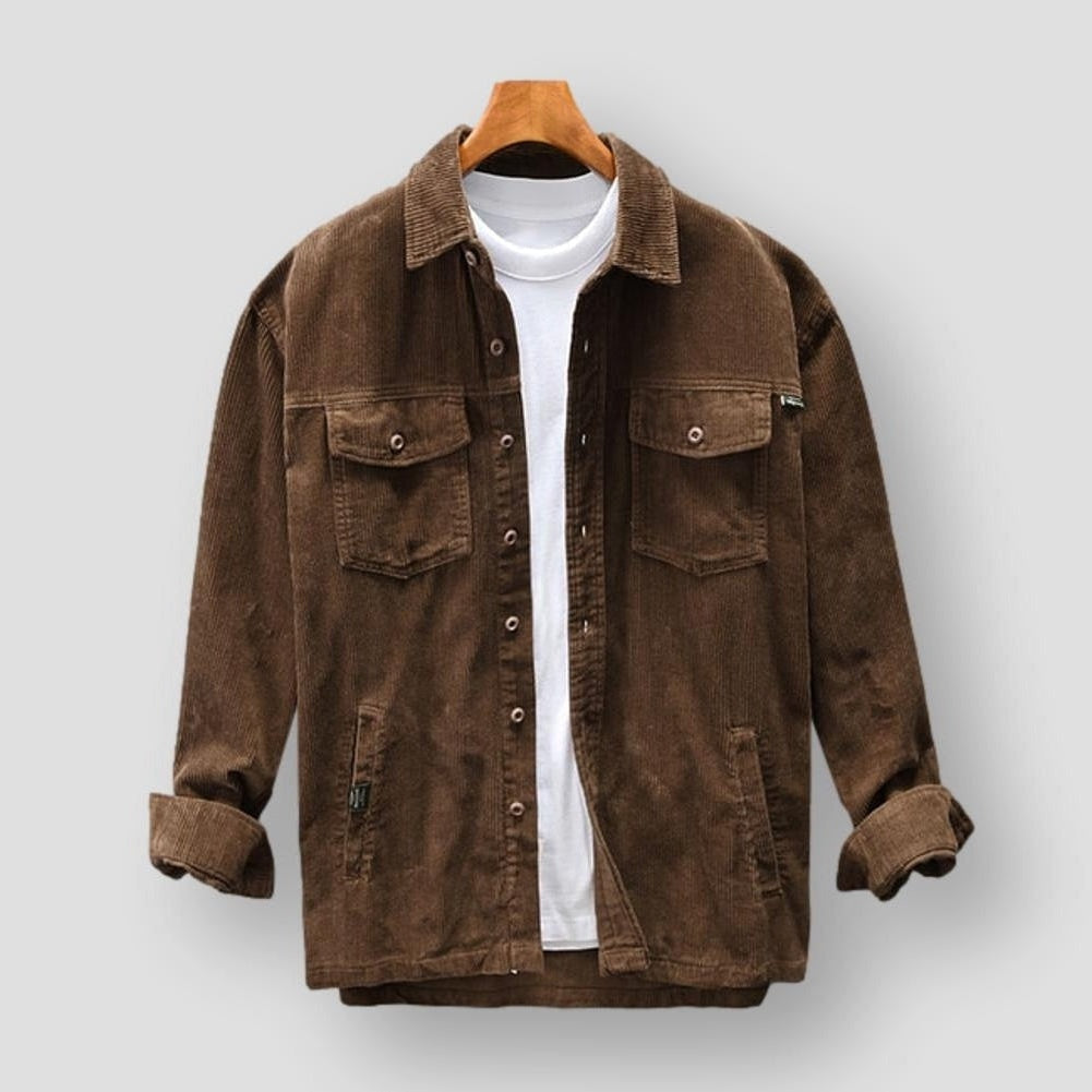 Everett | Men's Corduroy Jacket Shirt Style with Chest Pockets