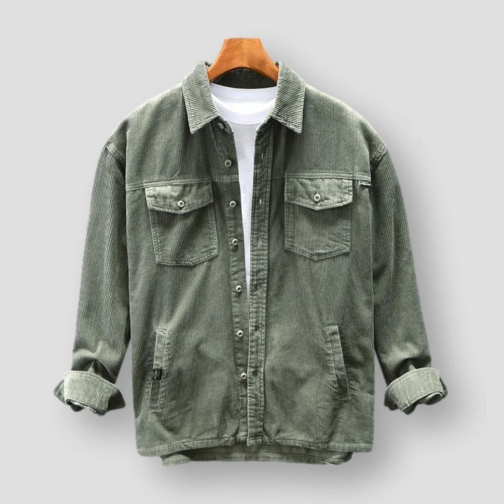 Everett | Men's Corduroy Jacket Shirt Style with Chest Pockets