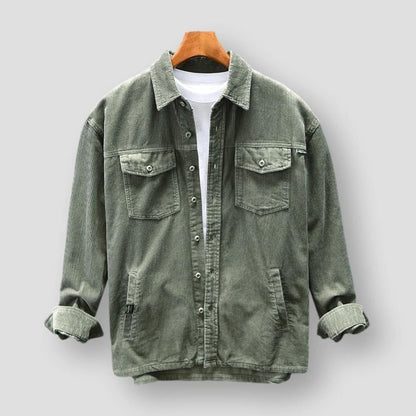 Everett | Men's Corduroy Jacket Shirt Style with Chest Pockets