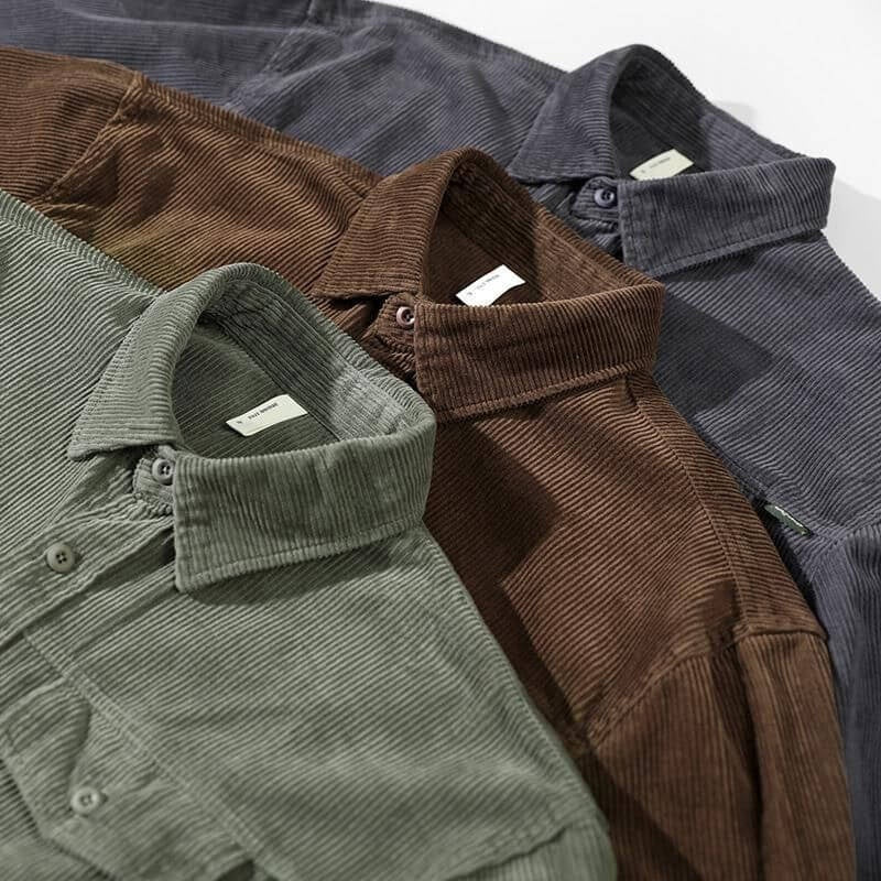 Everett | Men's Corduroy Jacket Shirt Style with Chest Pockets