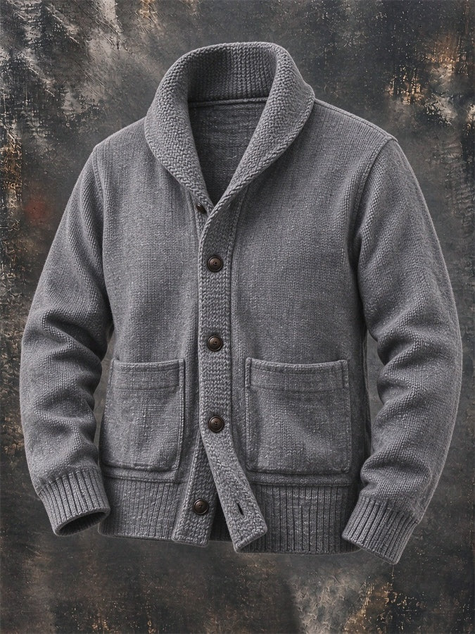 Everett | Men's Shawl Collar Cardigan Sweater with Pockets