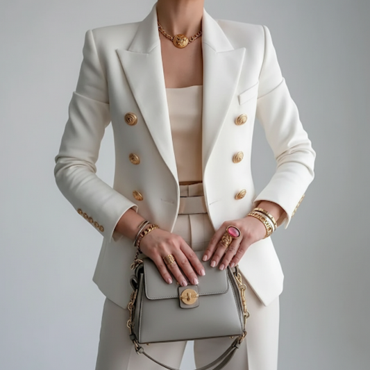 Filipa | Blazer de Dupla Abotoadura Mulher Botões