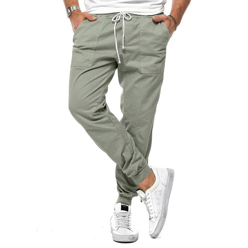 Filipe | Calças Chino Slim Homem Cintura Elástica com Cordão