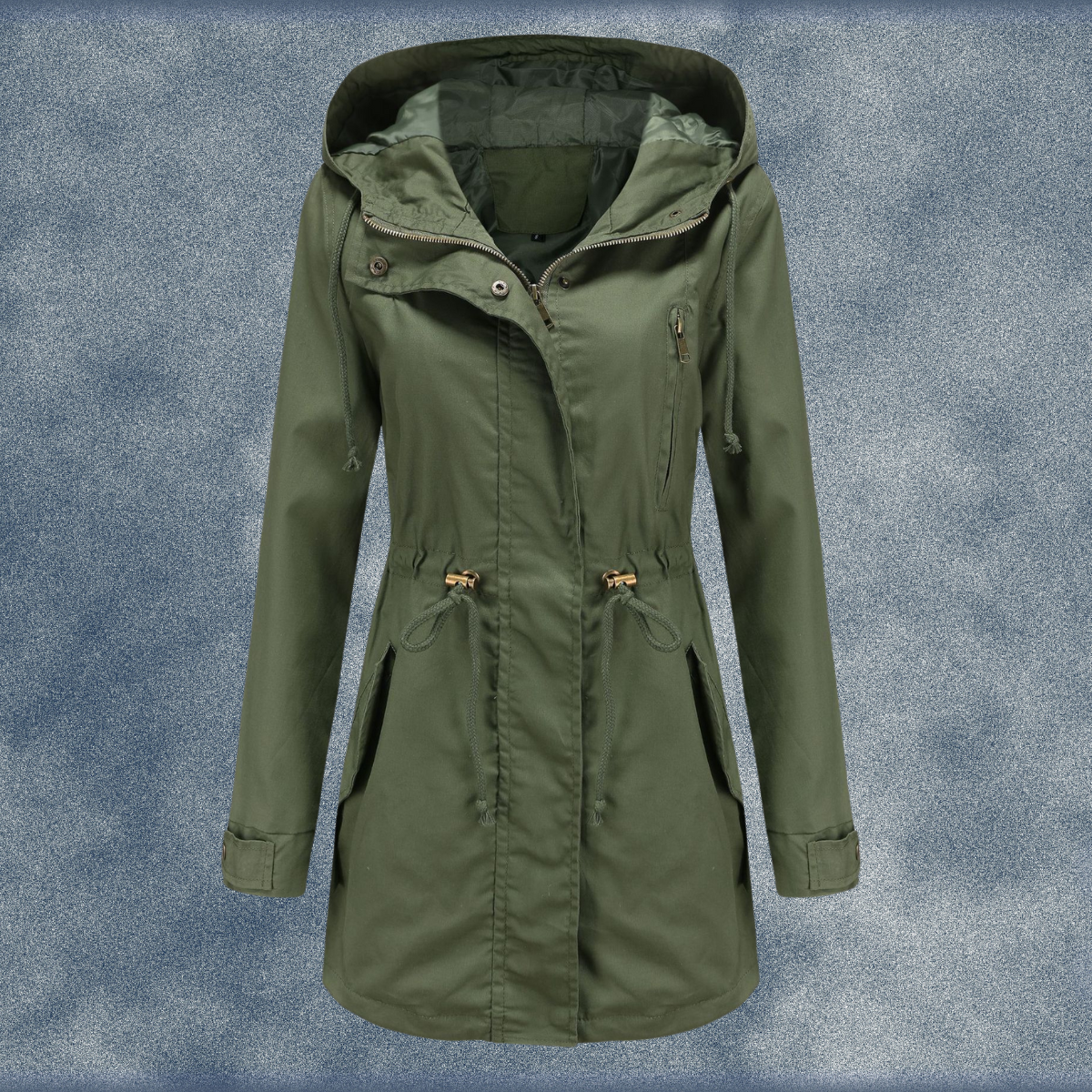 Florence | Women's Hooded Parka Jacket with Drawstring Waist