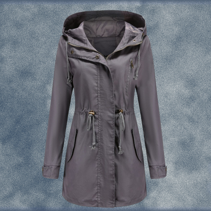 Florence | Women's Hooded Parka Jacket with Drawstring Waist