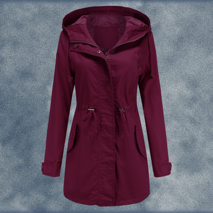 Florence | Women's Hooded Parka Jacket with Drawstring Waist