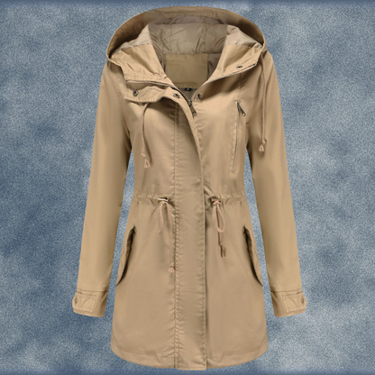 Florence | Women's Hooded Parka Jacket with Drawstring Waist