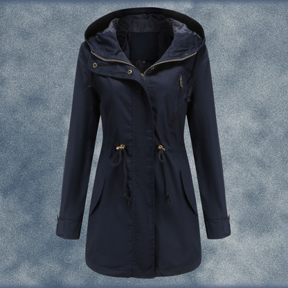 Florence | Women's Hooded Parka Jacket with Drawstring Waist