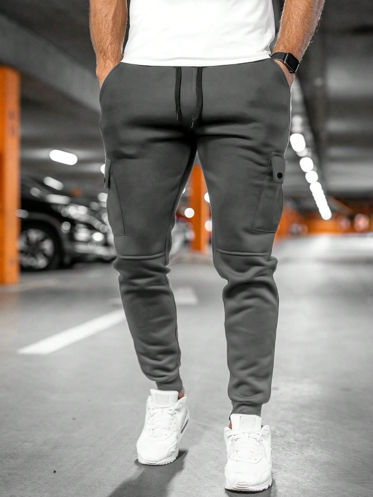 Gonçalo | Calças Cargo Homem Jogger com Bolsos Laterais