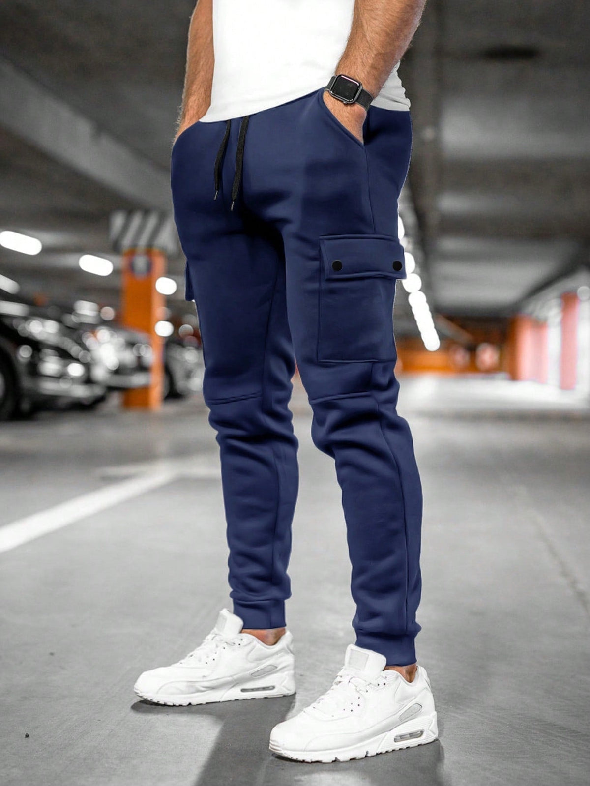 Gonçalo | Calças Cargo Homem Jogger com Bolsos Laterais