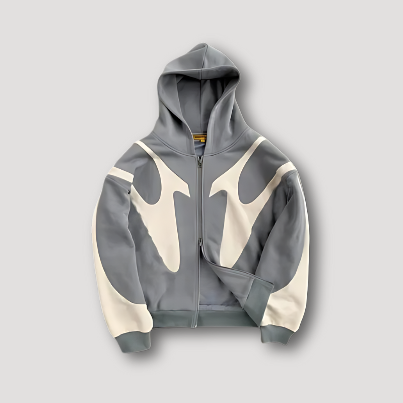 Gonçalo | Hoodie com Fecho Homem Estampado com Capuz