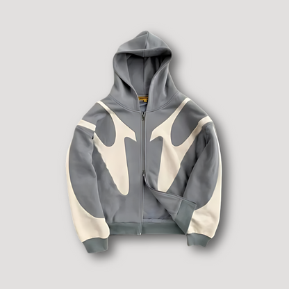 Gonçalo | Hoodie com Fecho Homem Estampado com Capuz