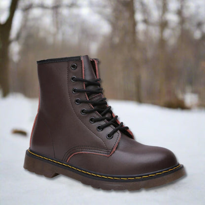 Pierce | Men's Leather Military Combat Boots Lace Up Mid Calf
