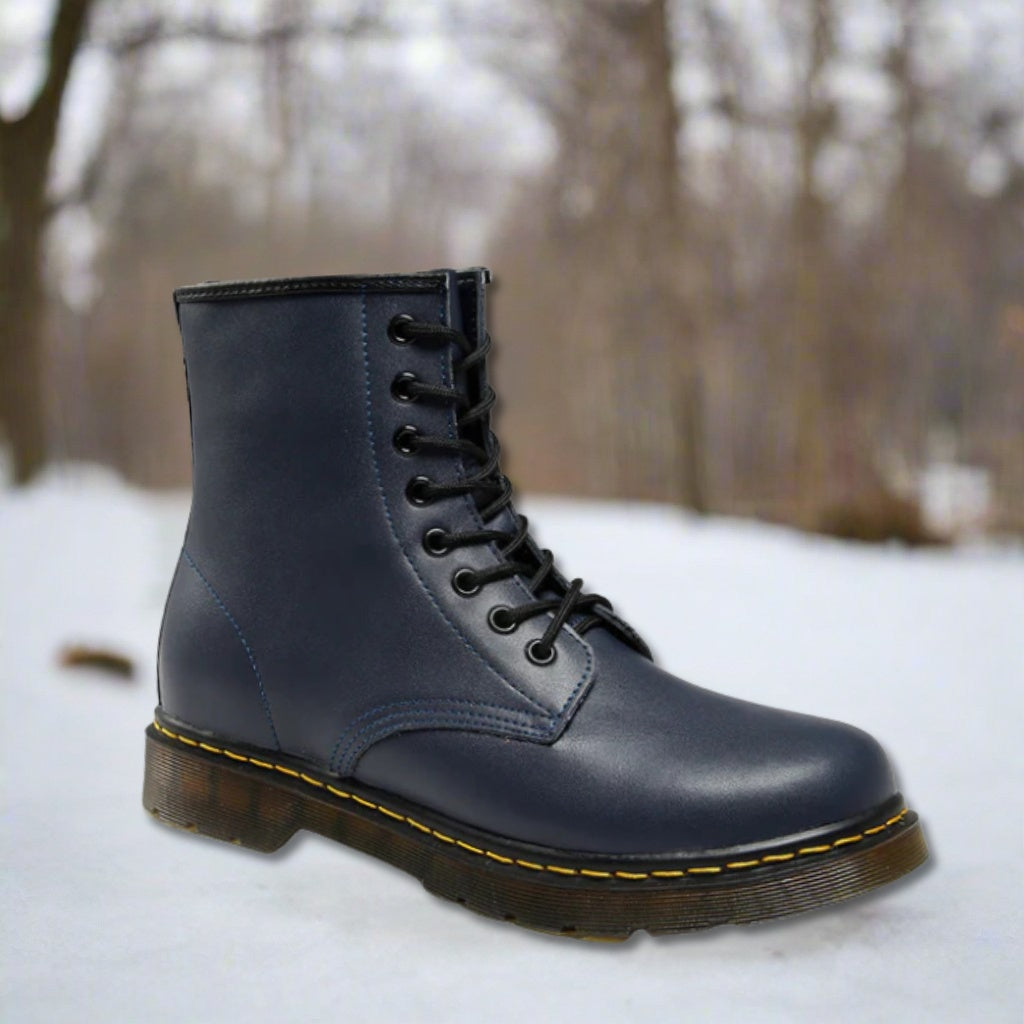 Pierce | Men's Leather Military Combat Boots Lace Up Mid Calf