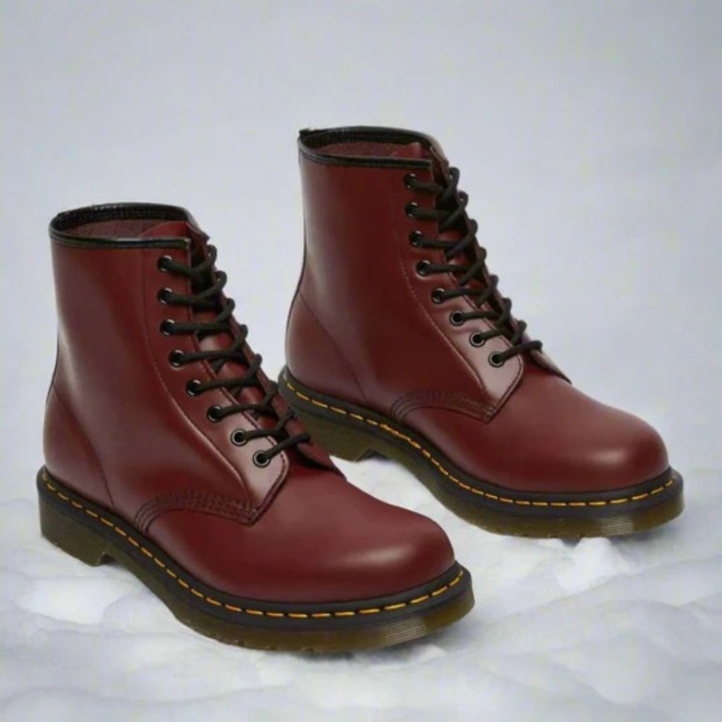Pierce | Men's Leather Military Combat Boots Lace Up Mid Calf