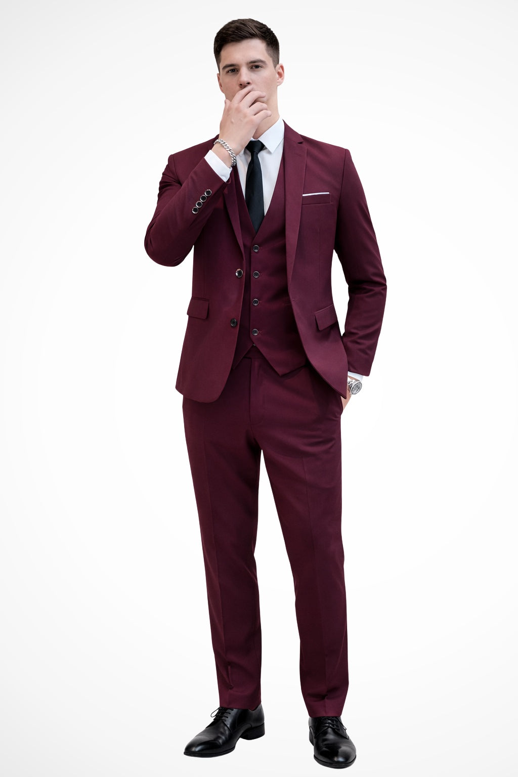 Gustavo | Fato Homem 3 Peças Slim Fit Lapela Notch