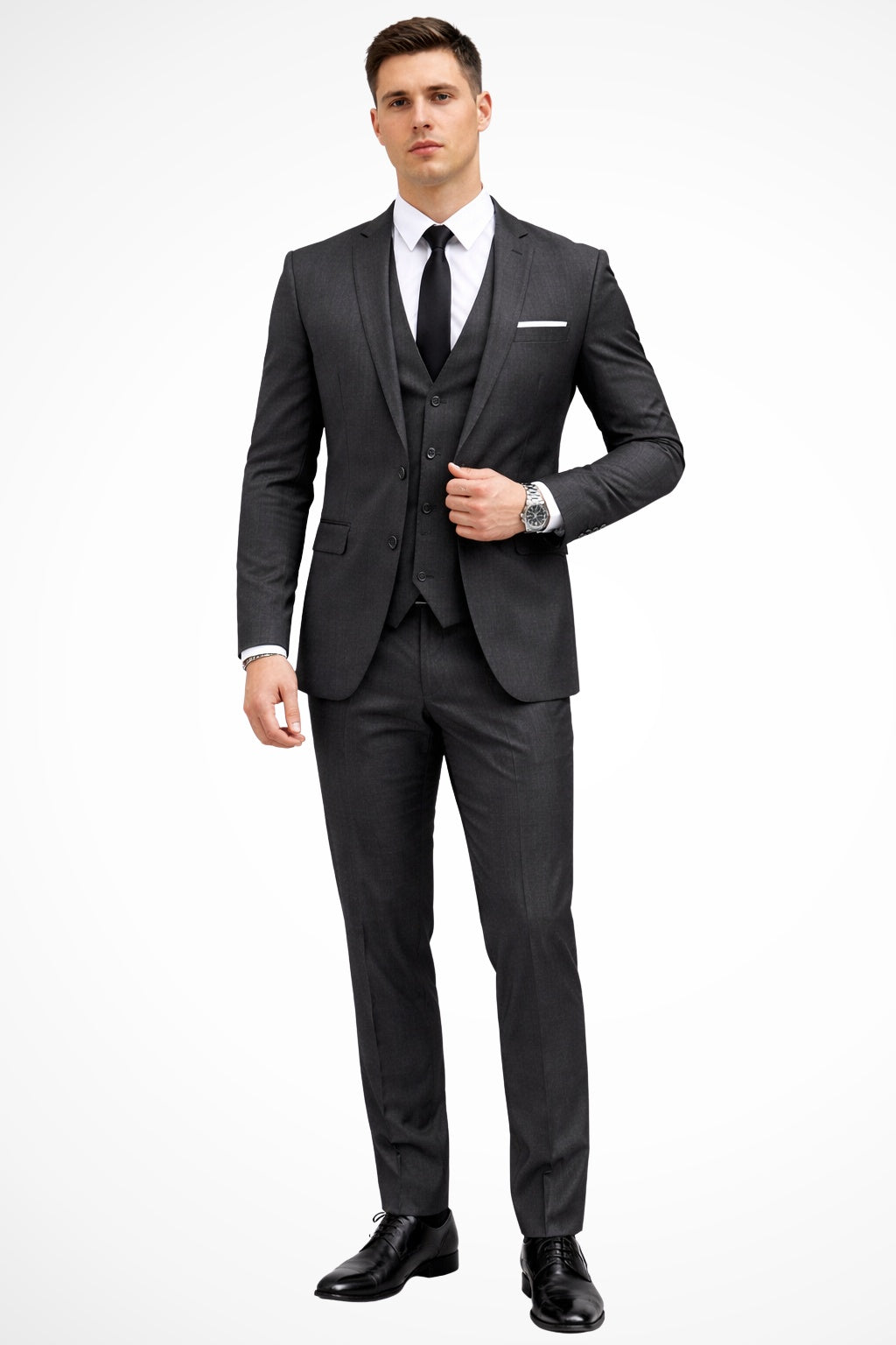 Gustavo | Fato Homem 3 Peças Slim Fit Lapela Notch