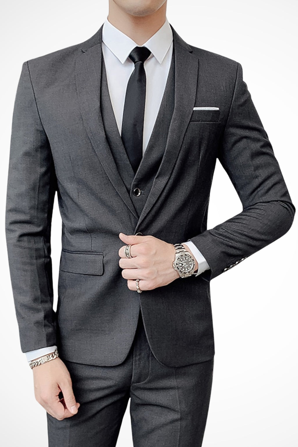 Gustavo | Fato Homem 3 Peças Slim Fit Lapela Notch