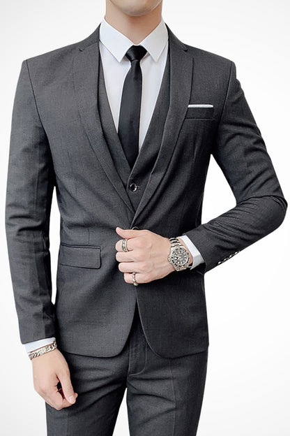 Gustavo | Fato Homem 3 Peças Slim Fit Lapela Notch