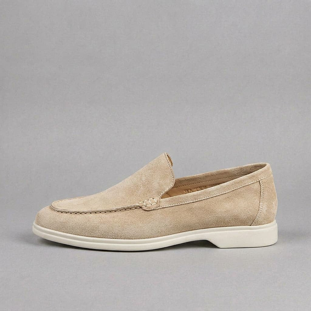 Gustavo | Mocassins de Camurça Homem Slip-On Sola Borracha
