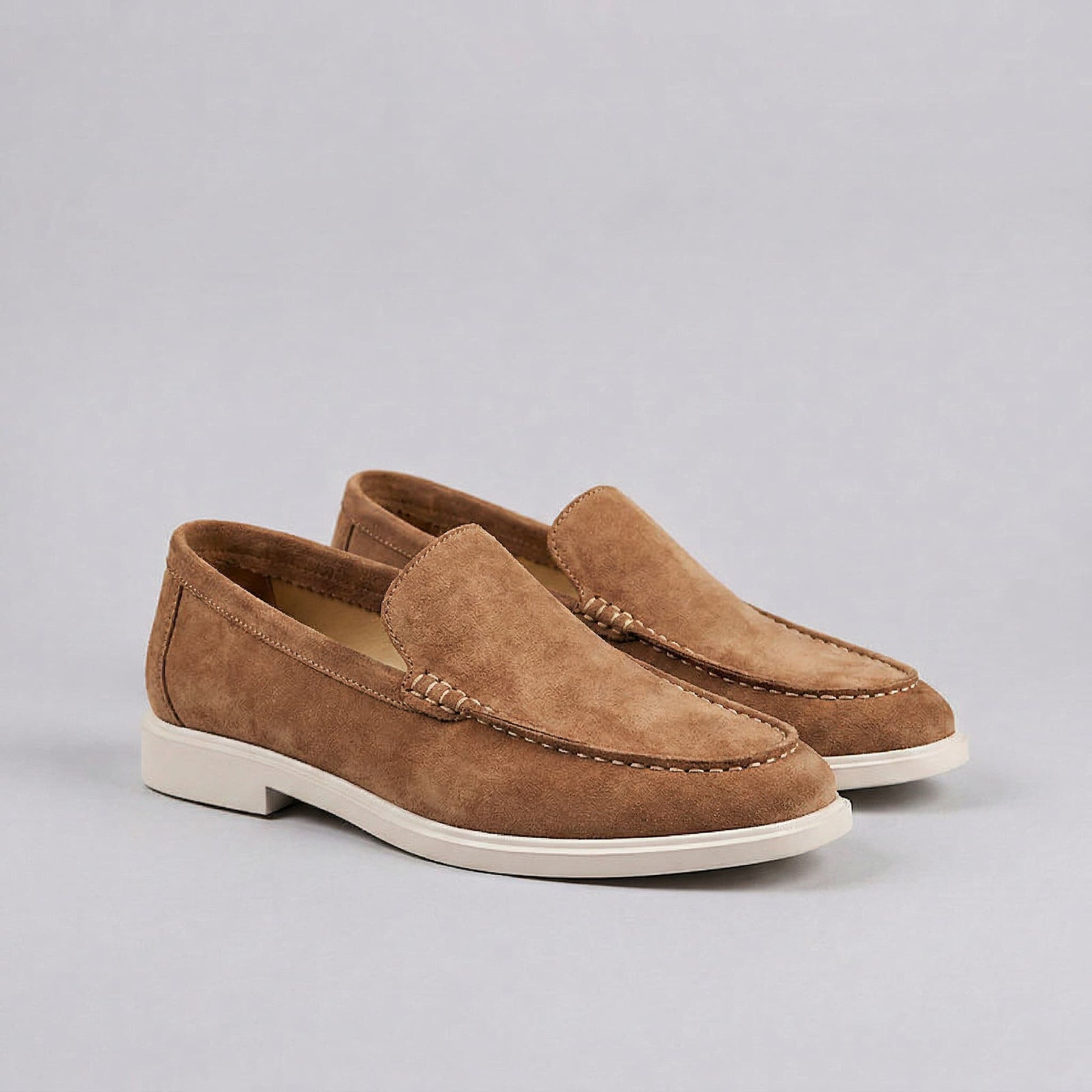 Gustavo | Mocassins de Camurça Homem Slip-On Sola Borracha