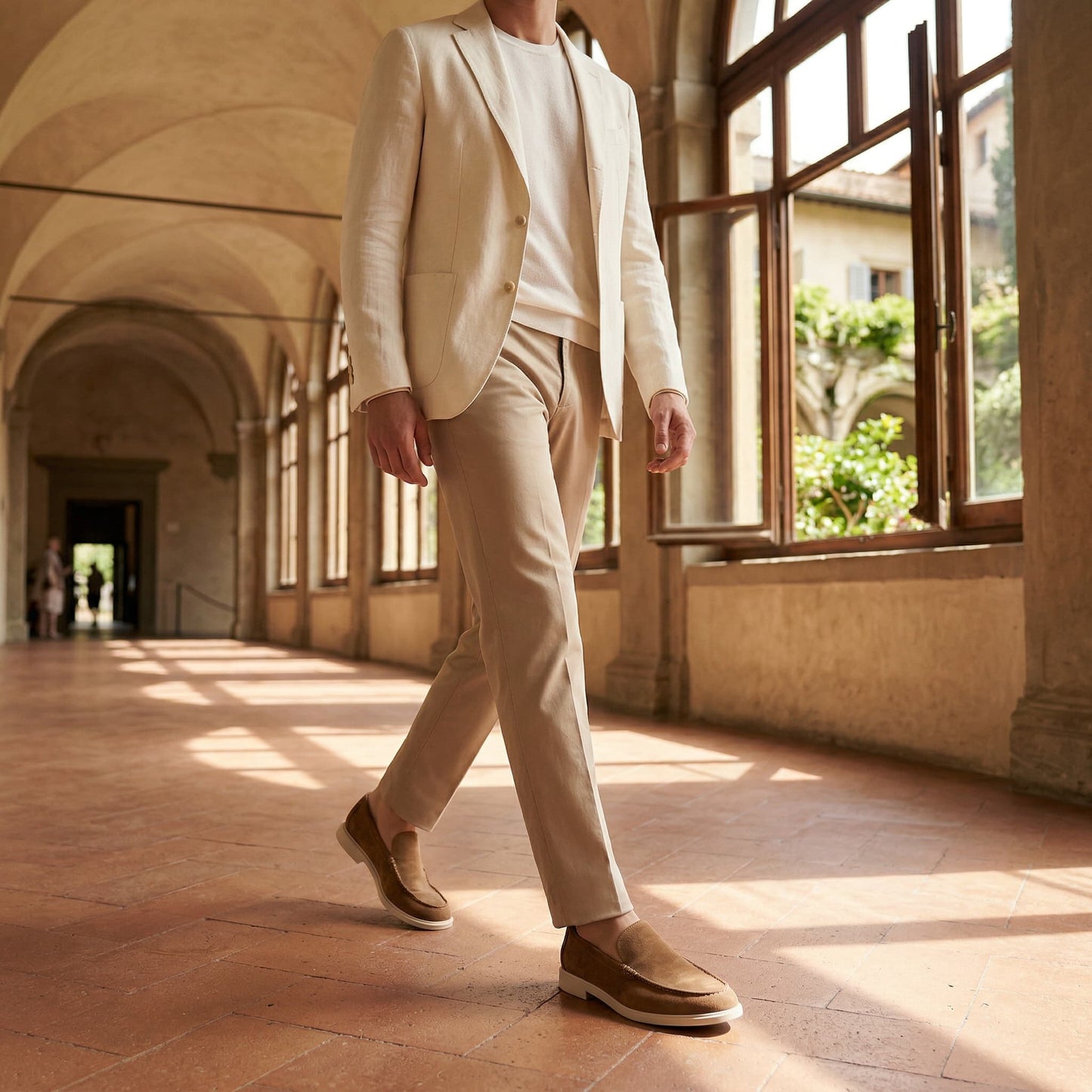 Gustavo | Mocassins de Camurça Homem Slip-On Sola Borracha