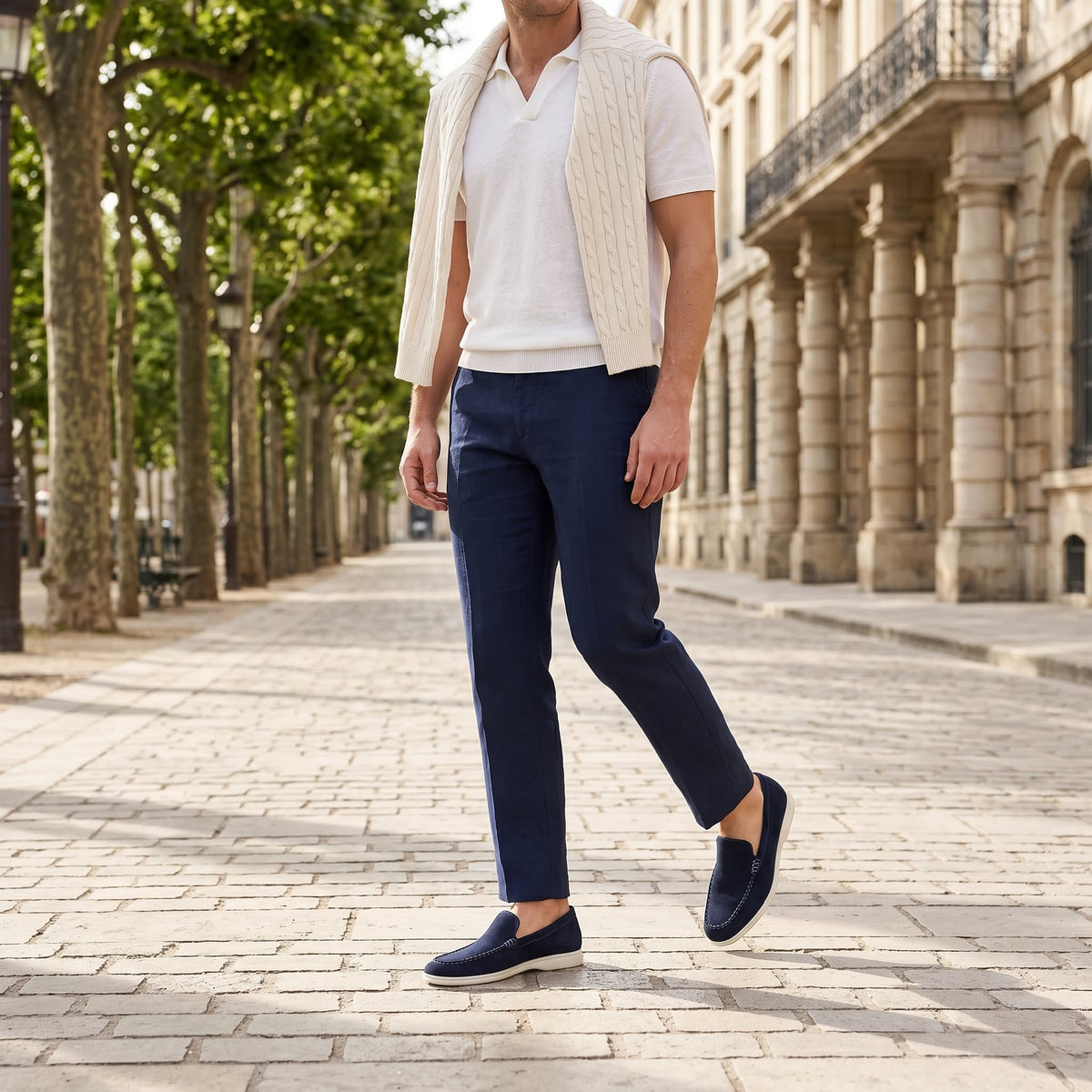 Gustavo | Mocassins de Camurça Homem Slip-On Sola Borracha