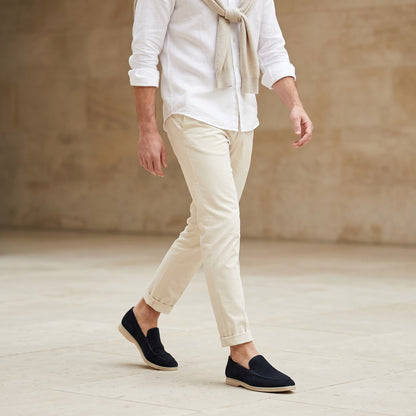 Gustavo | Mocassins de Camurça Homem Slip-On Sola Borracha