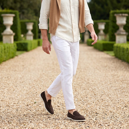 Gustavo | Mocassins de Camurça Homem Slip-On Sola Borracha
