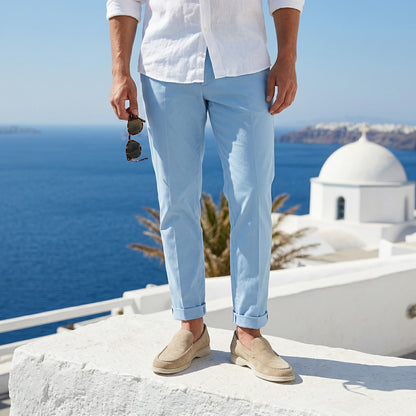 Gustavo | Mocassins de Camurça Homem Slip-On Sola Borracha