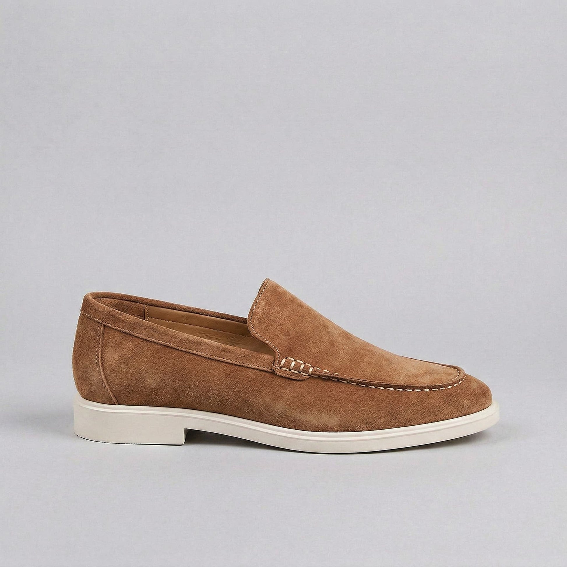 Gustavo | Mocassins de Camurça Homem Slip-On Sola Borracha