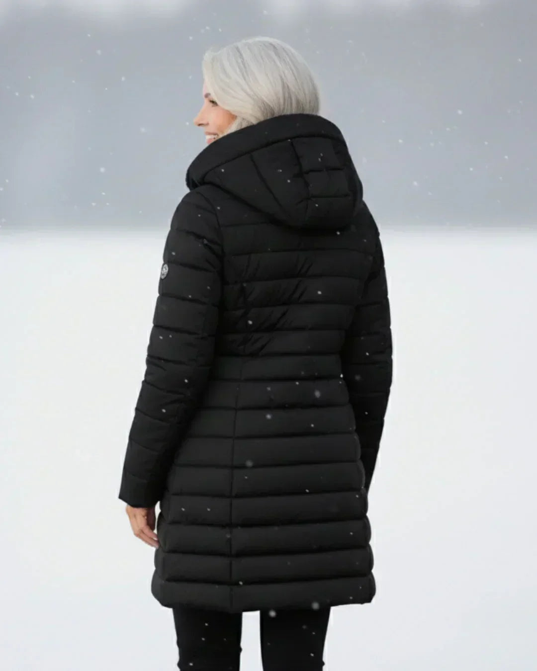 Gwendolyn | Women's Long Quilted Puffer Jacket with Plush-Lined Hood