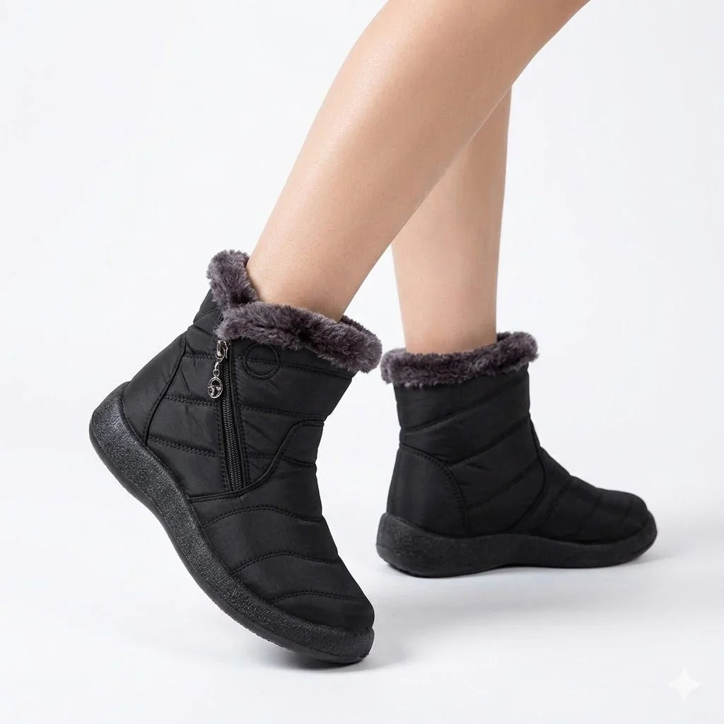 Harriet | Women's Quilted Waterproof Snow Boots with Side Zip