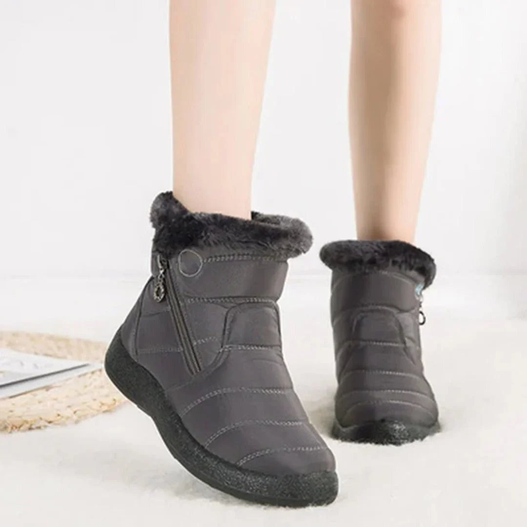 Harriet | Women's Quilted Waterproof Snow Boots with Side Zip