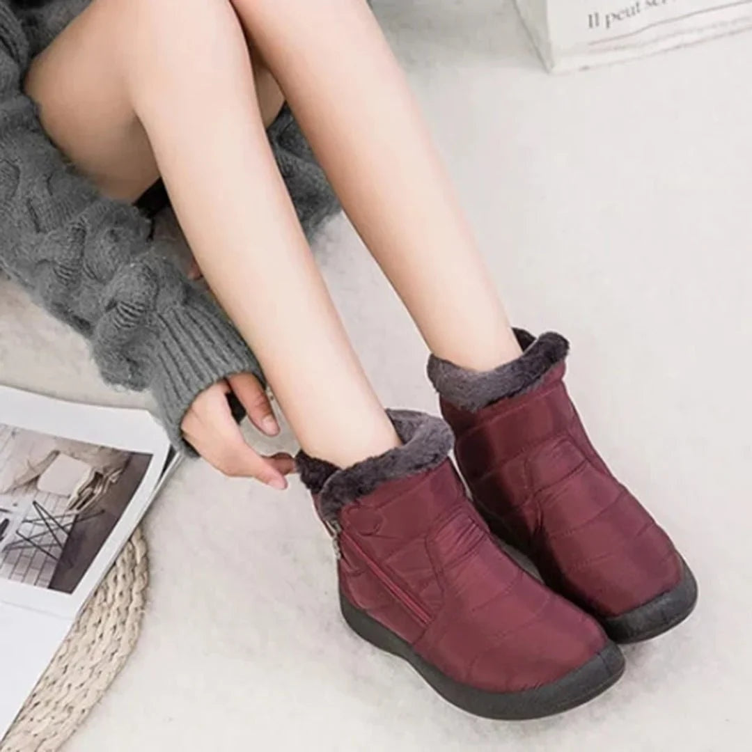 Harriet | Women's Quilted Waterproof Snow Boots with Side Zip