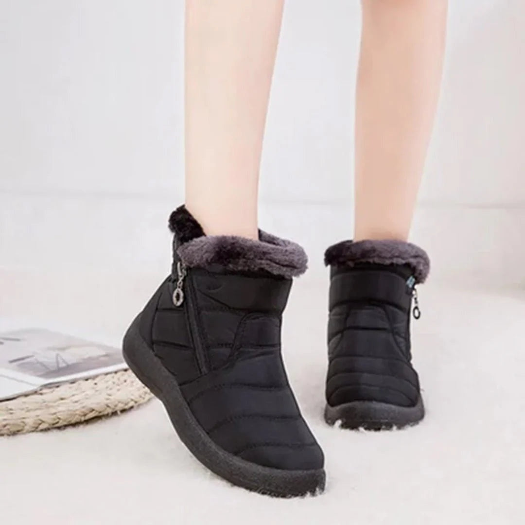 Harriet | Women's Quilted Waterproof Snow Boots with Side Zip
