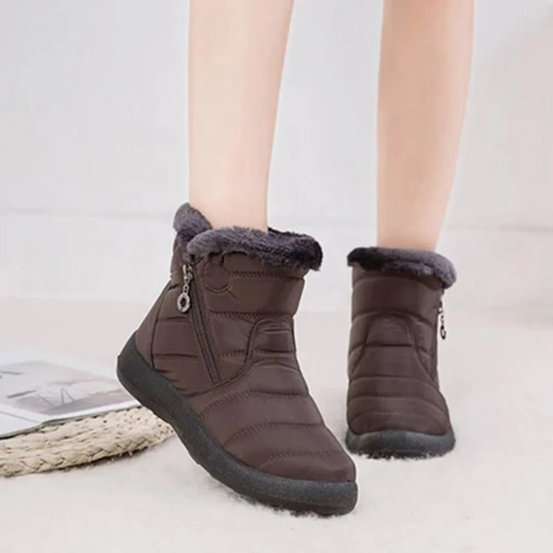 Harriet | Women's Quilted Waterproof Snow Boots with Side Zip