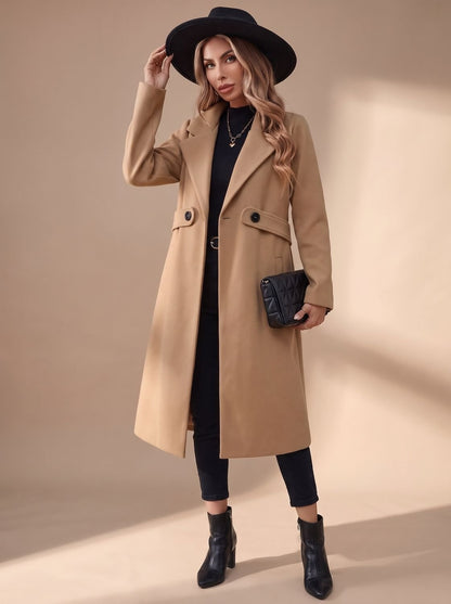 Noelle | Women's Long Winter Coat Classic Notch Lapel Overcoat