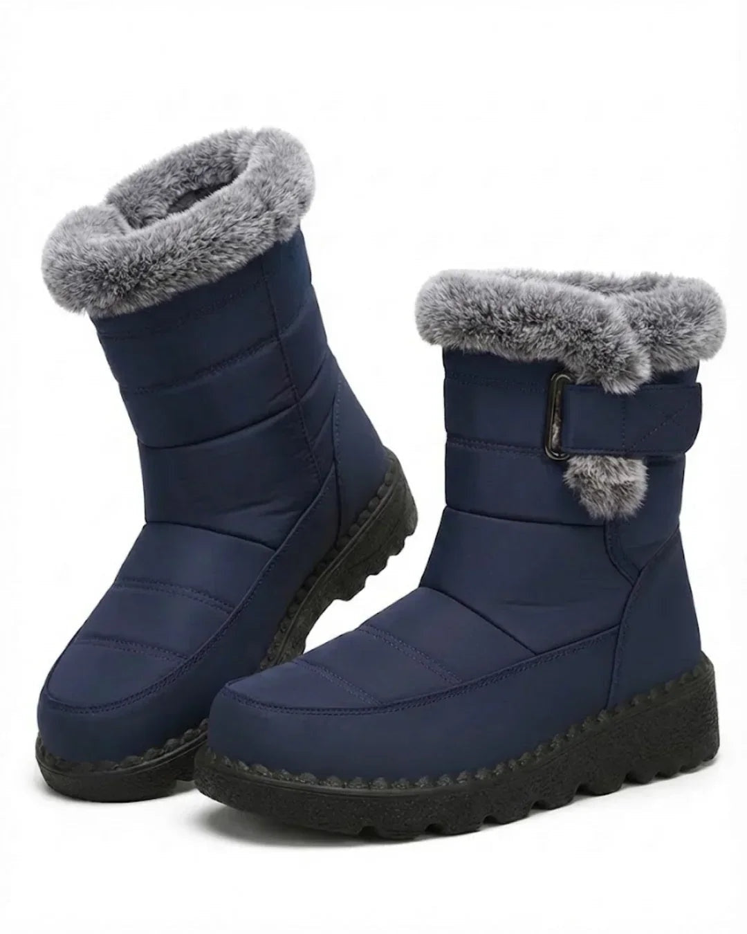 Henrietta | Women's Winter Snow Boots with Faux Fur Trim and Strap