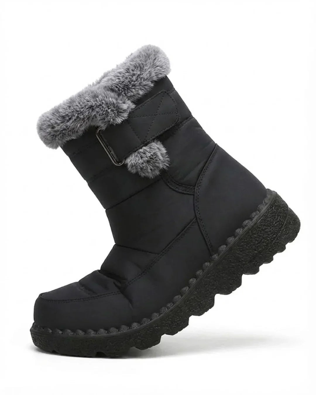 Henrietta | Women's Winter Snow Boots with Faux Fur Trim and Strap