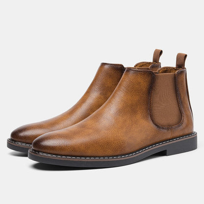 Henrique | Botins Chelsea Homem Couro Vegan Elástico Lateral