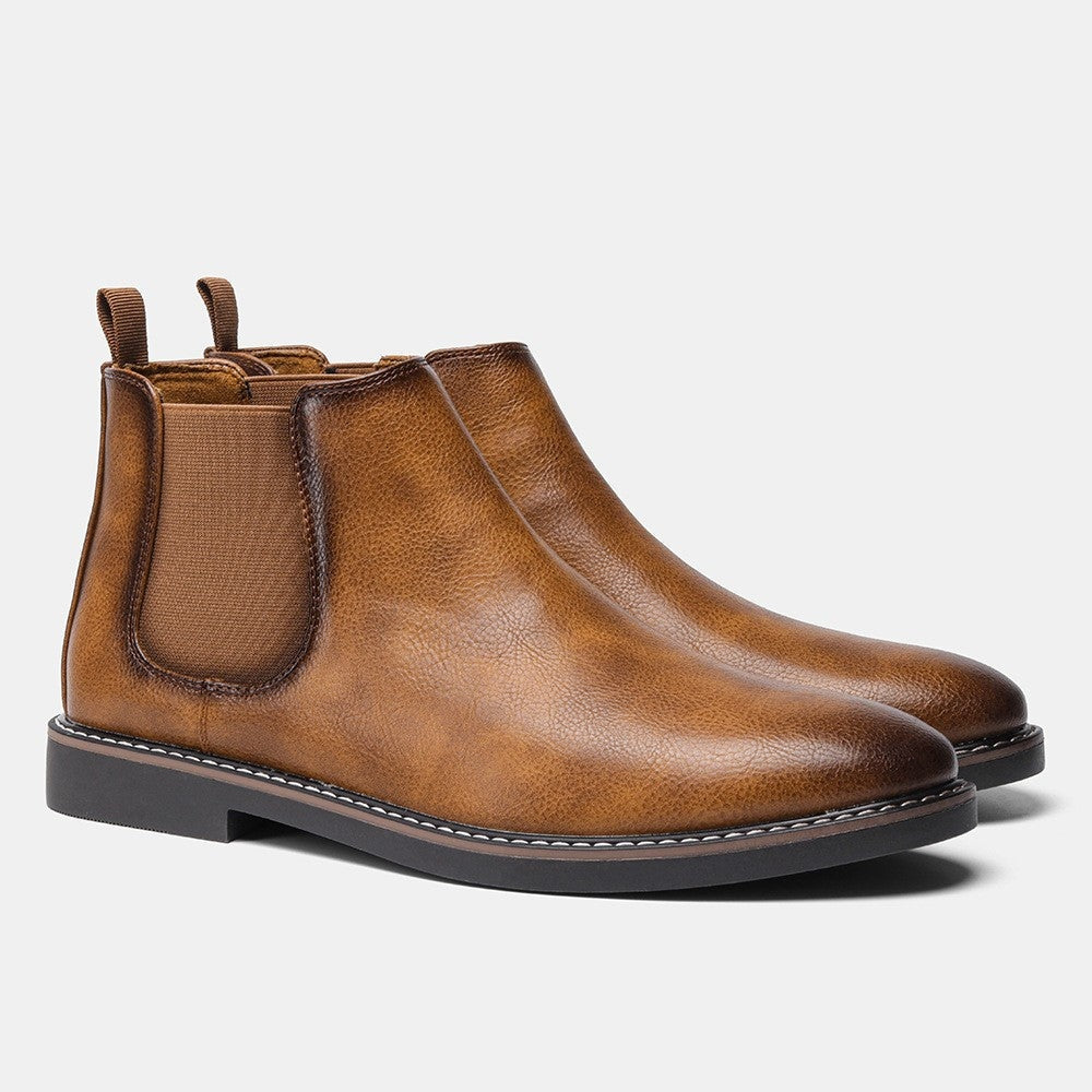 Henrique | Botins Chelsea Homem Couro Vegan Elástico Lateral