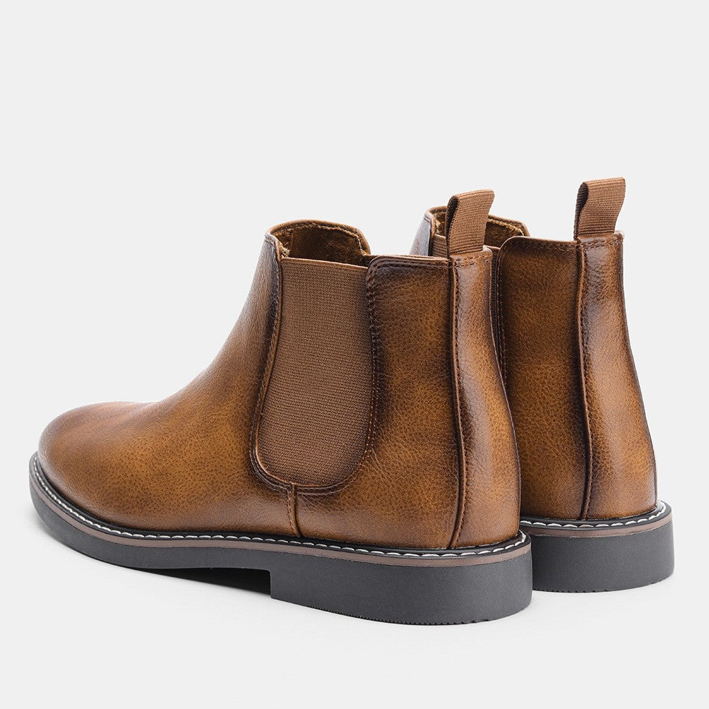 Henrique | Botins Chelsea Homem Couro Vegan Elástico Lateral