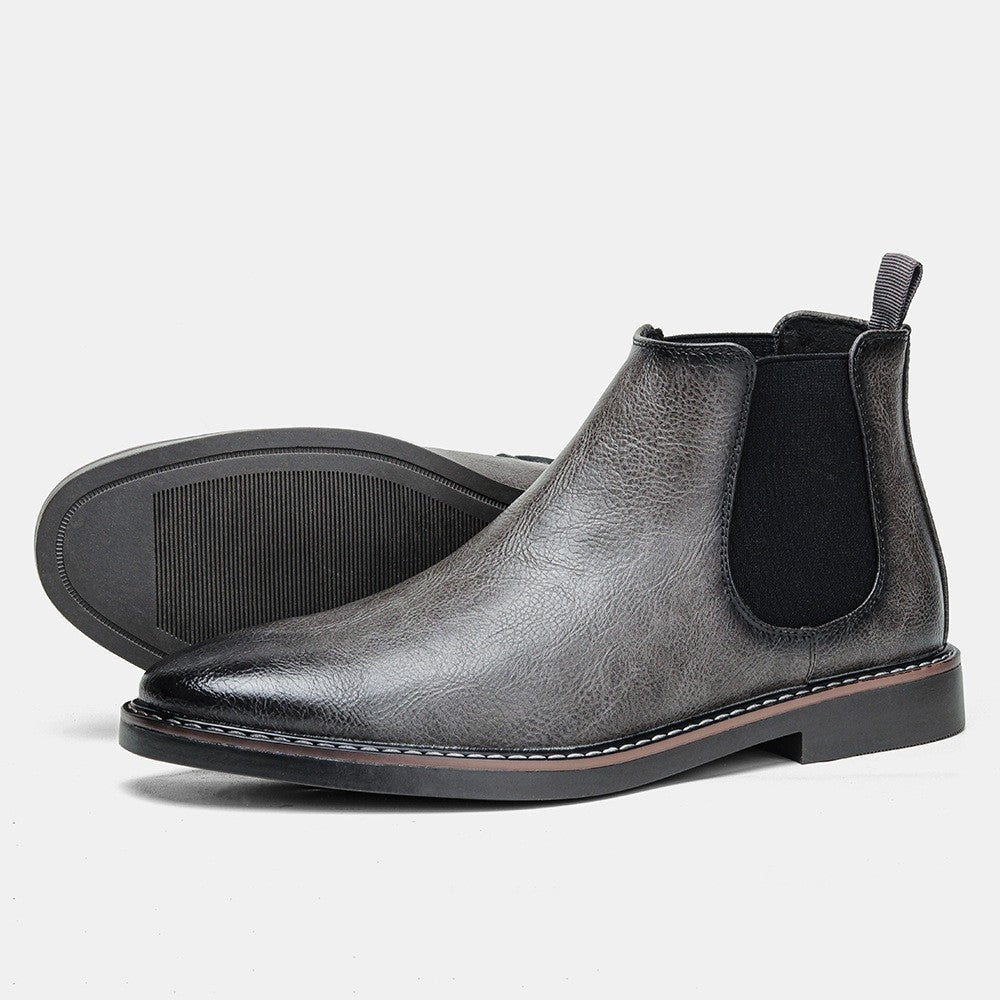 Henrique | Botins Chelsea Homem Couro Vegan Elástico Lateral
