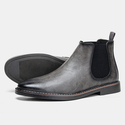 Henrique | Botins Chelsea Homem Couro Vegan Elástico Lateral
