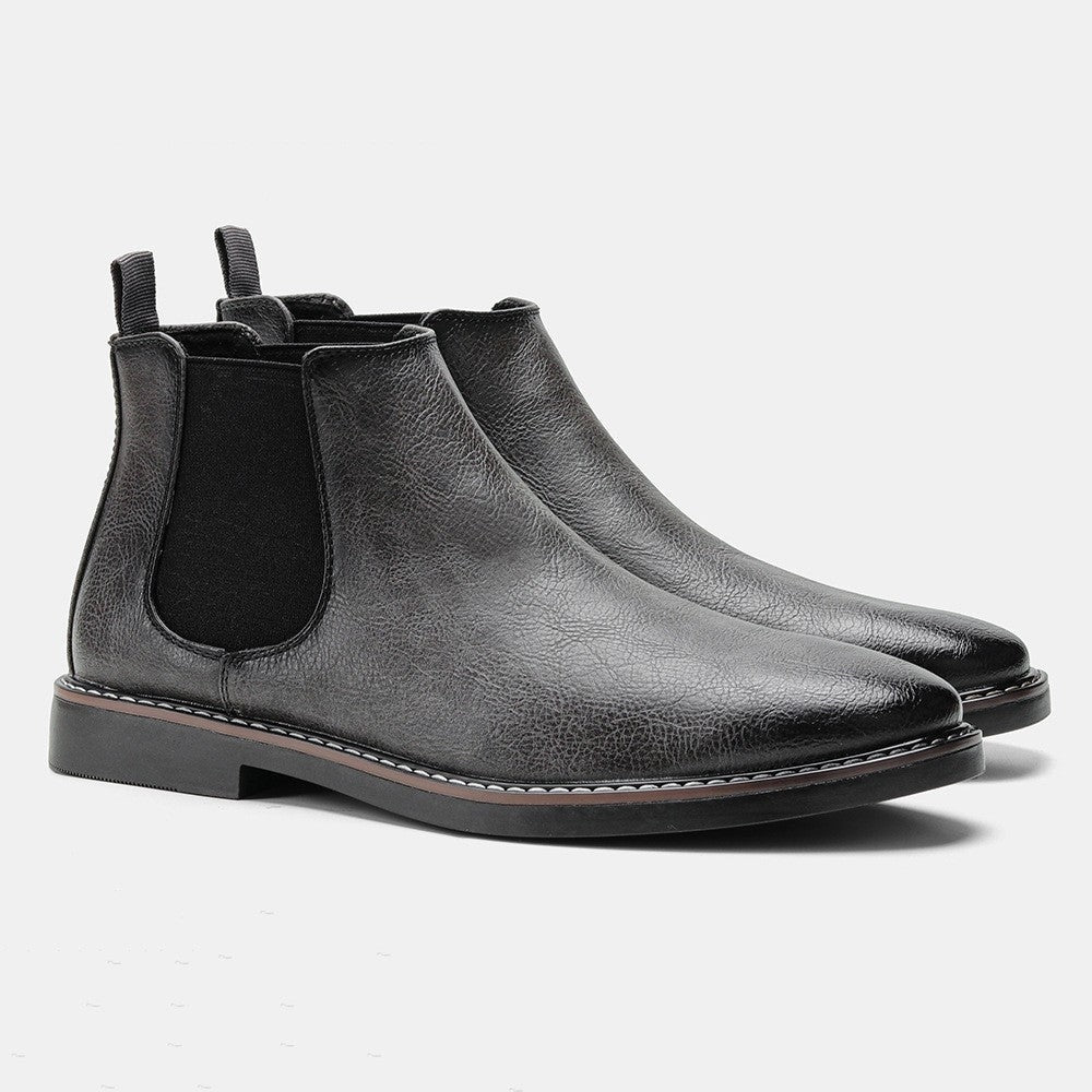 Henrique | Botins Chelsea Homem Couro Vegan Elástico Lateral