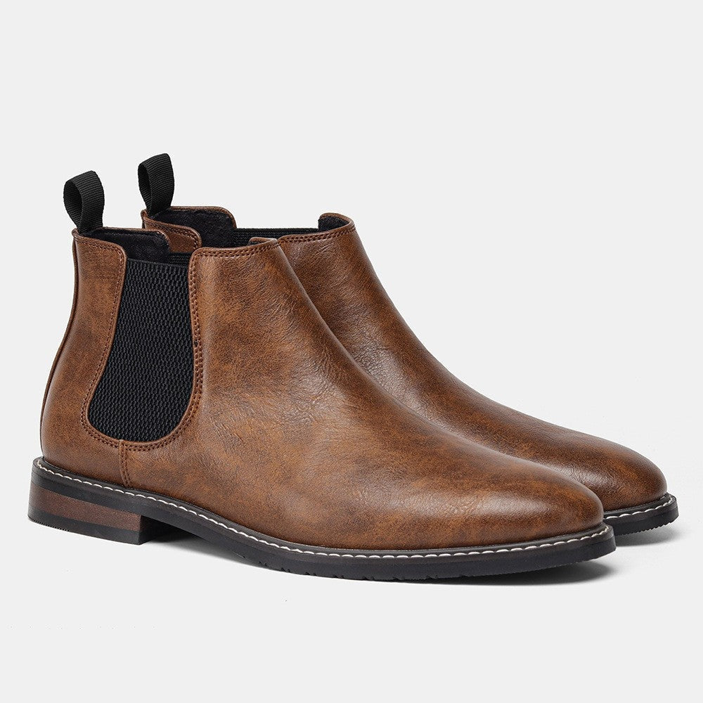 Henrique | Botins Chelsea Homem Couro Vegan Elástico Lateral