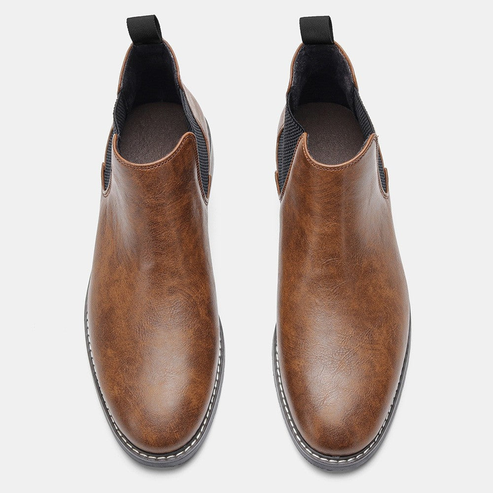 Henrique | Botins Chelsea Homem Couro Vegan Elástico Lateral